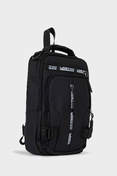 Man Faux Leather Crossbody Bag