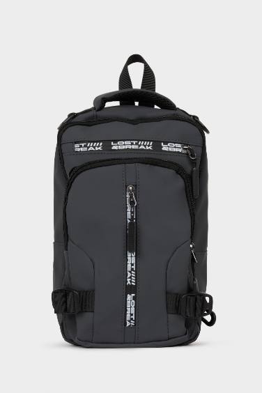 Man Faux Leather Crossbody Bag