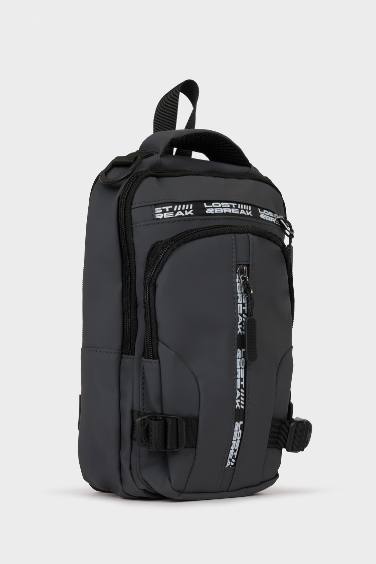 Man Faux Leather Crossbody Bag