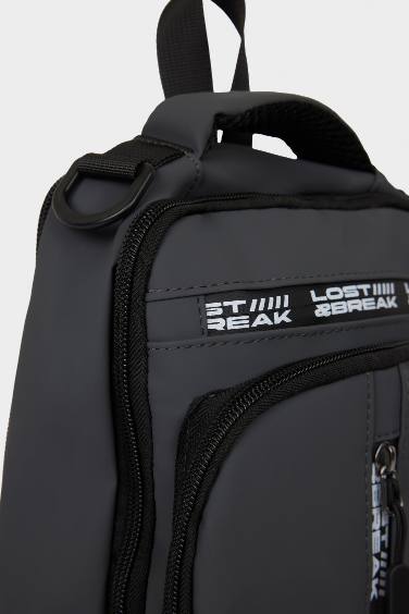 Man Faux Leather Crossbody Bag