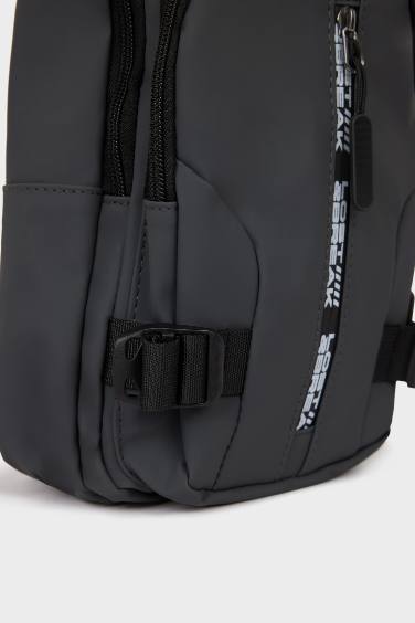 Man Faux Leather Crossbody Bag