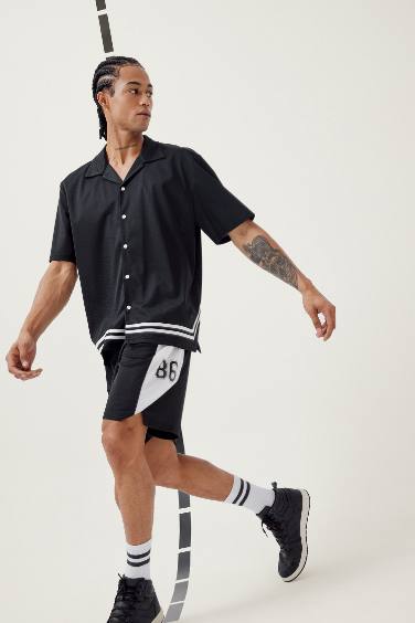 DeFactoFit Oversize футболка поля с принтом на спине и коротким рукавом