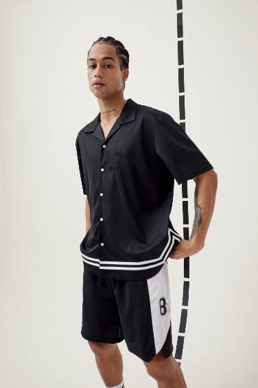 DeFactoFit Oversize футболка поля с принтом на спине и коротким рукавом