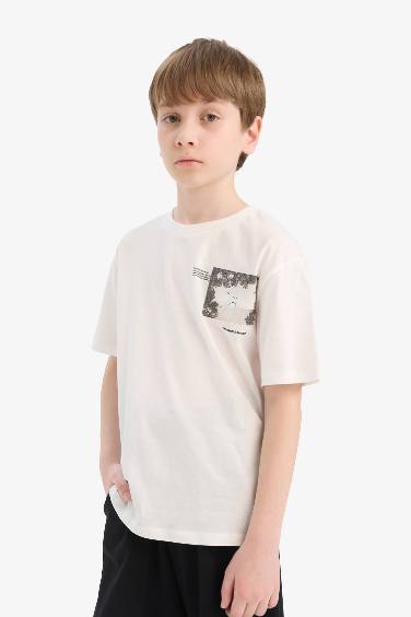 Boy Crew Neck Printed Short Sleeve T-Shirt