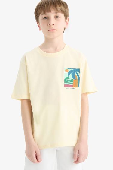 Boy Crew Neck Printed Short Sleeve T-Shirt