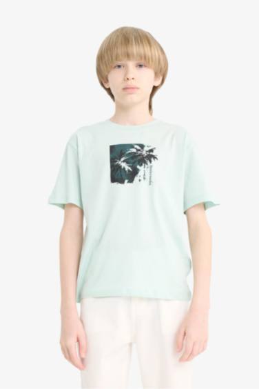 Boy Crew Neck Printed Short Sleeve T-Shirt