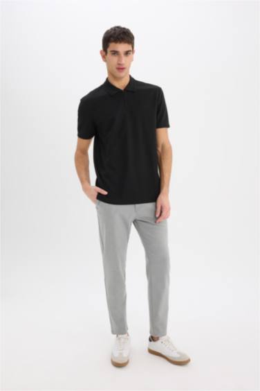 T-shirt Polo à manches courtes avec demi-zip Coupe régulière