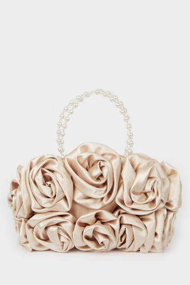 DCEY x DeFacto Kadın Saten Güllü Baget Çanta