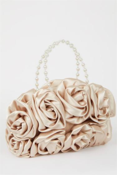 DCEY x DeFacto Kadın Saten Güllü Baget Çanta