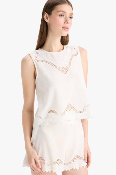 لباس بحر قطن قصة عادية من Fall in Love