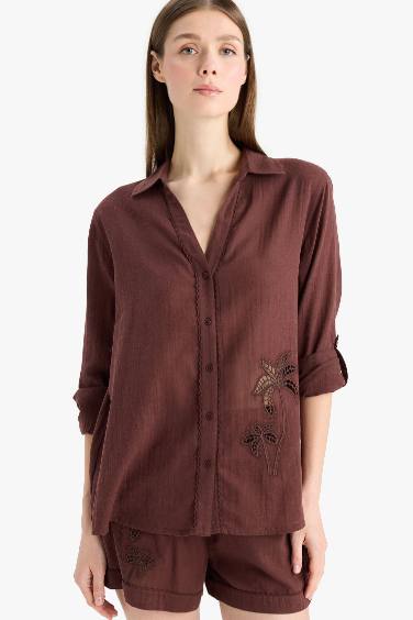 Fall in Love Regular Fit Muslin Beachwear