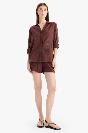 Fall in Love Regular Fit Muslin Beachwear