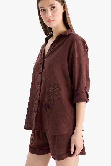 Fall in Love Regular Fit Muslin Beachwear