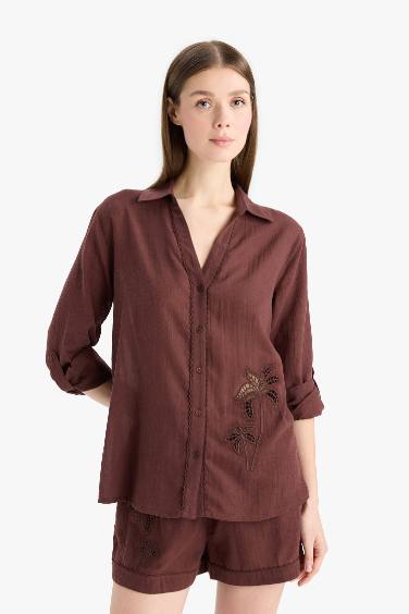 Fall in Love Regular Fit Muslin Beachwear