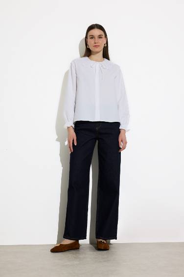 Regular Fit Poplin Uzun Kollu Gömlek Tunik