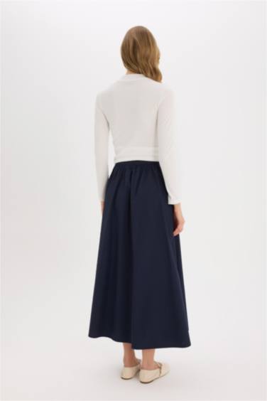 A Kesim Basıc Poplin Maxi Tesettür Etek - Görsel 8