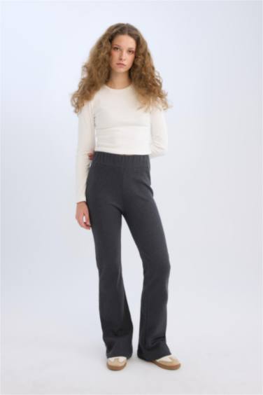 بنطرون برجل واسع وايد ليج وخصر مطاطي