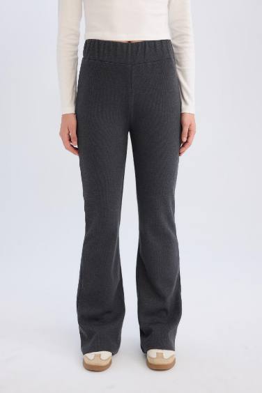 بنطرون برجل واسع وايد ليج وخصر مطاطي