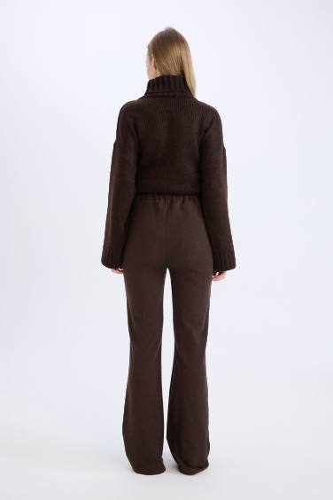 Wide Leg Geniş Paça Beli Lastikli Uzun Boy Pantolon