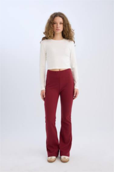 Wide Leg Geniş Paça Beli Lastikli Uzun Boy Pantolon