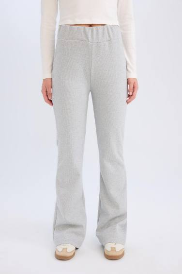 Flexible Waist Long Length Wide Leg Pants