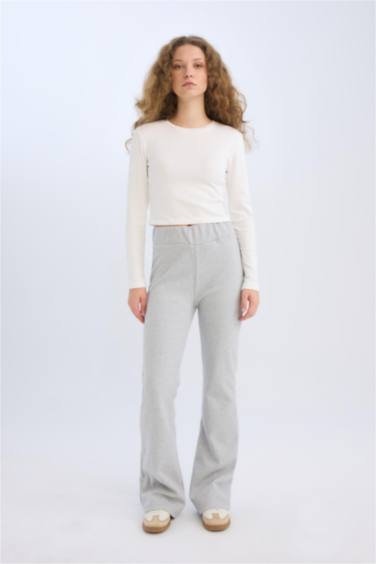 بنطرون برجل واسع وايد ليج وخصر مطاطي