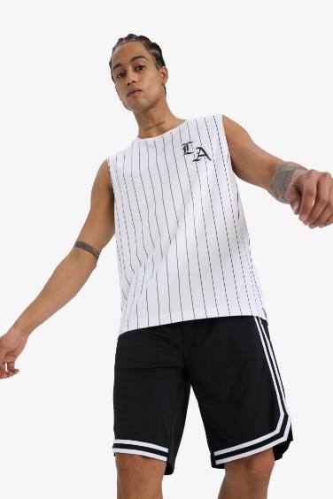 DeFactoFit Quick Drying Standard Fit Printed Sports Tank Top