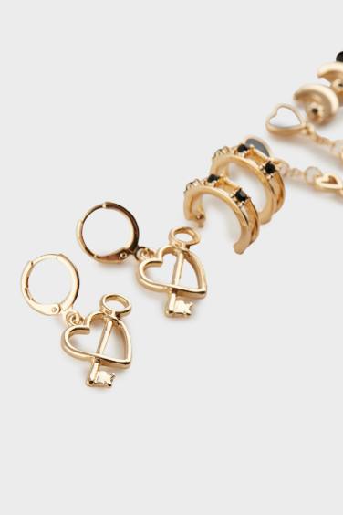 Lot de 9 Boucles d’oreilles dorées pour femme