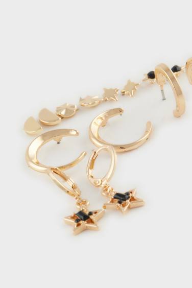 طقم 9 حلق ذهبي نسائي