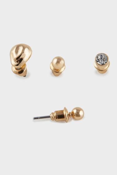 Woman 6 Piece Gold Earrings