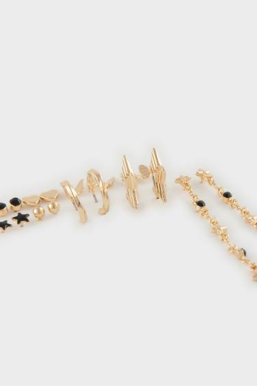 Lot de 9 Boucles d’oreilles dorées pour femme