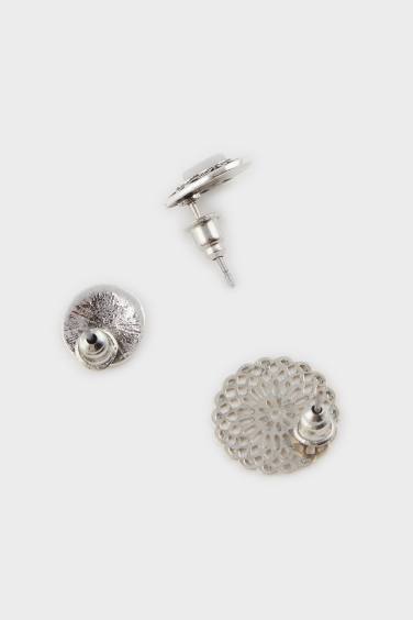 Woman Antique 3 Piece Silver Earrings