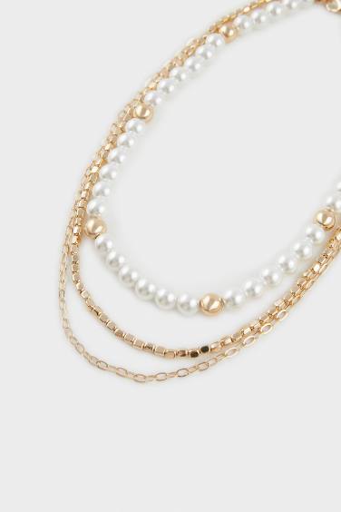 قلادة ذهبي نسائي - 3 قطع