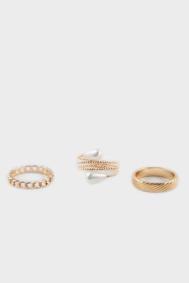 Kadın 5'li Gold Yüzük