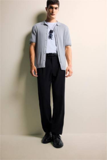 Standard Fit Polo Collar Knitwear Polo T-Shirt