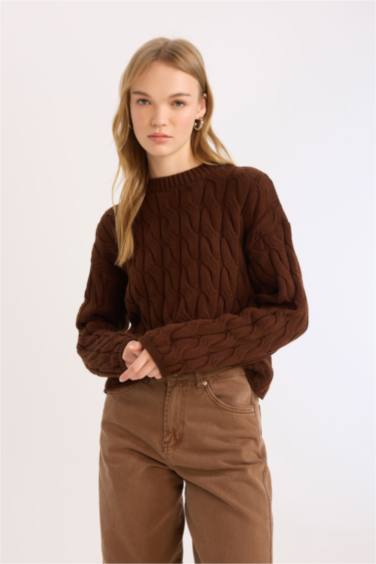 Свитер стандартного кроя с круглым вырезом, Коллекция Coool