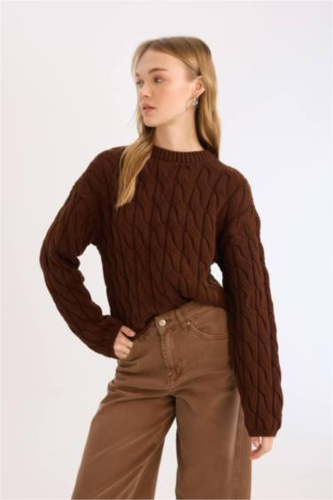 Свитер стандартного кроя с круглым вырезом, Коллекция Coool