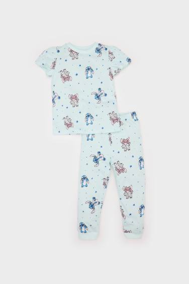 Baby Girl Disney Lilo & Stitch Cotton Top Bottom 2 Piece Pajama Set