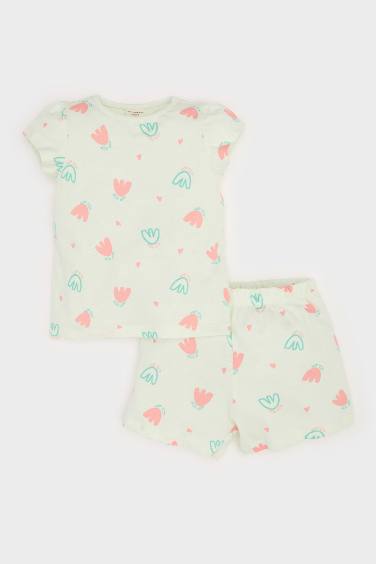 بيجامة فلورال ممشط من قطعتين