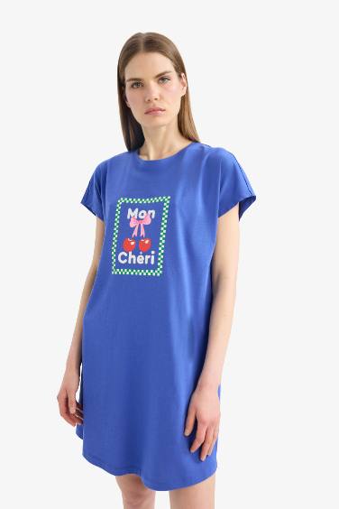 Regular Fit Crew Neck Knitted Dress