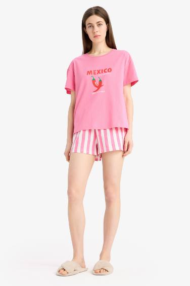 Ensemble Pyjama T-shirt et Short Coupe régulière - Fall in Love