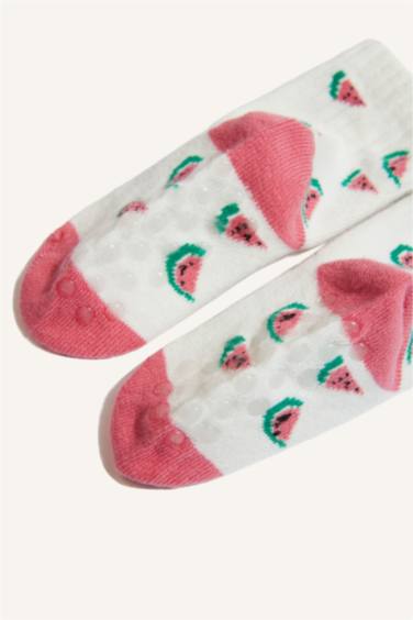 Baby Girl Non-Slip Sole 3 Piece Cotton Long Socks