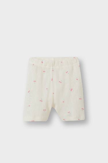 سيت بجامة بيبي بناتي بطبعة فاكهة مضلع - قطعتين