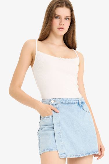 High Waist Denim Shorts