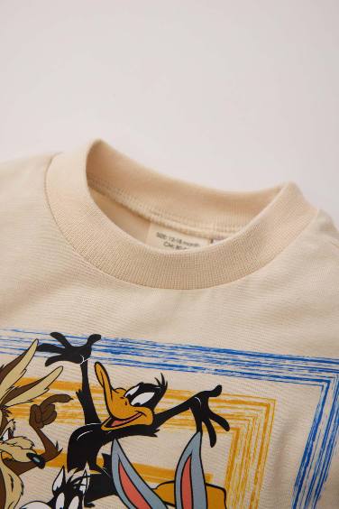 Сәби Ұл Looney Tunes Лицензиялық велосипед мойыны ұзын жеңді Ұзын жеңді футболка