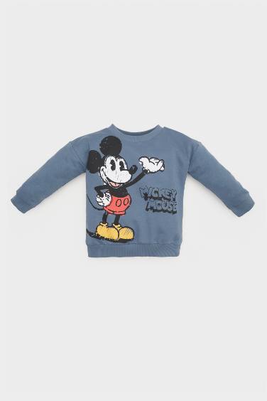 Boy Baby Disney Mickey & Minnie Crew Neck Sweatshirt