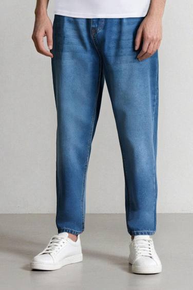 Cotton Balloon Fit Loose Fit High Waist Jeans