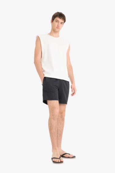 Regular Fit Mesh Lined Above Knee Swim Shorts
