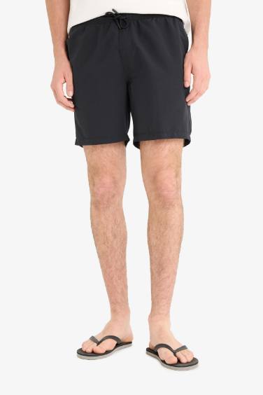 Regular Fit Mesh Lined Above Knee Swim Shorts