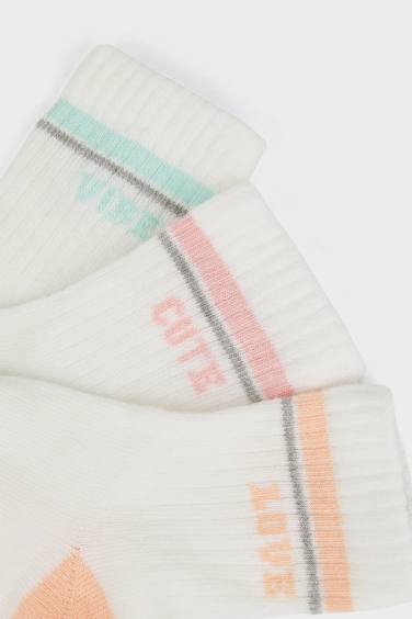 Нескользящие трикотажные носки для девочек из хлопка, 3 пары